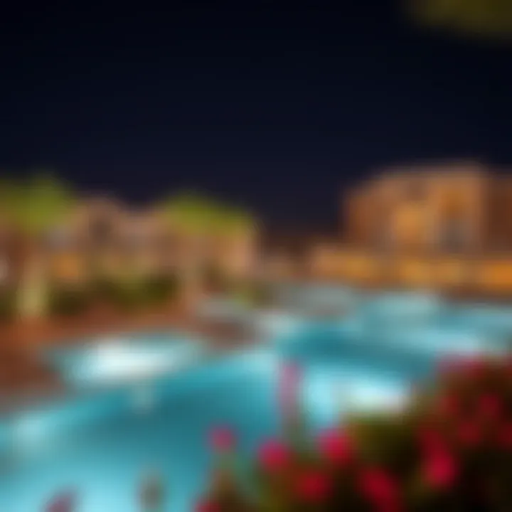 Community amenities in Al Majarah, including parks and pools