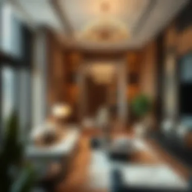 A luxurious apartment interior highlighting stylish decor
