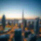 Panoramic view of Dubai skyline showcasing modern architecture