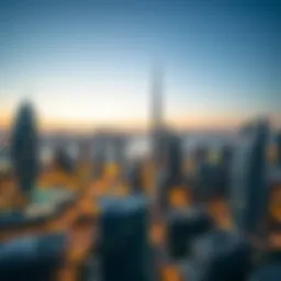 Panoramic view of Dubai skyline showcasing modern architecture