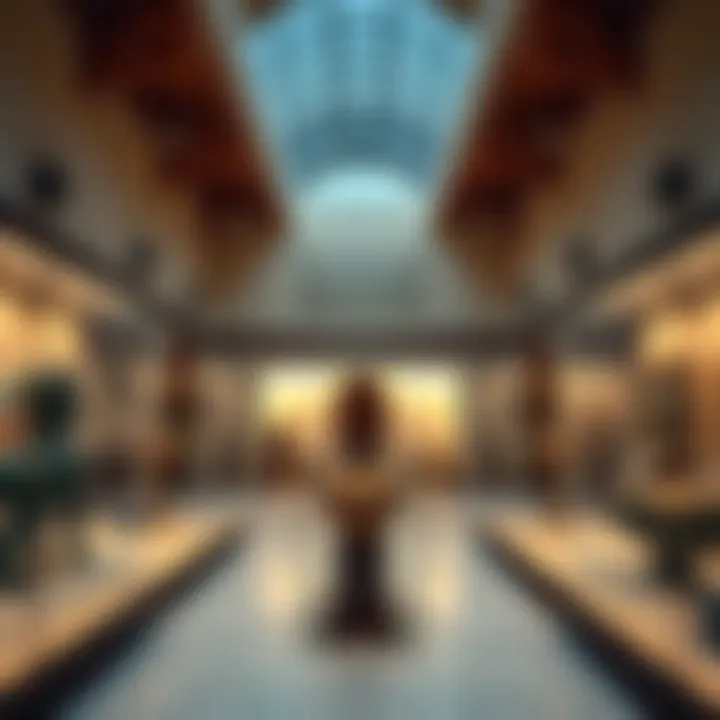 Interior of Al Shindagha Museum featuring cultural artifacts