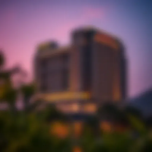 Stunning view of the Al Ameri Building at dusk
