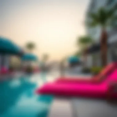 Relax by the Pool: A Refreshing Oasis Vibrant pool area at Yas Hotel