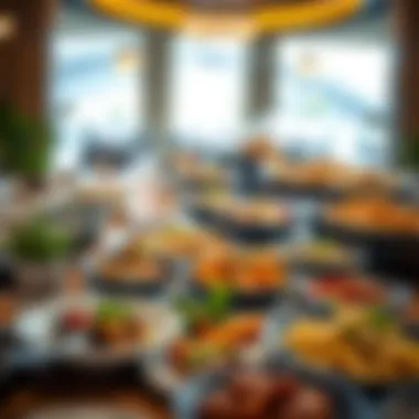 Culinary Diversity on Offer Vibrant array of dishes representing diverse global cuisines