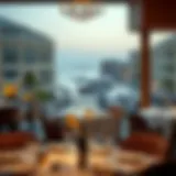 Elegant dining setup overlooking the waterways of Madinat Jumeirah