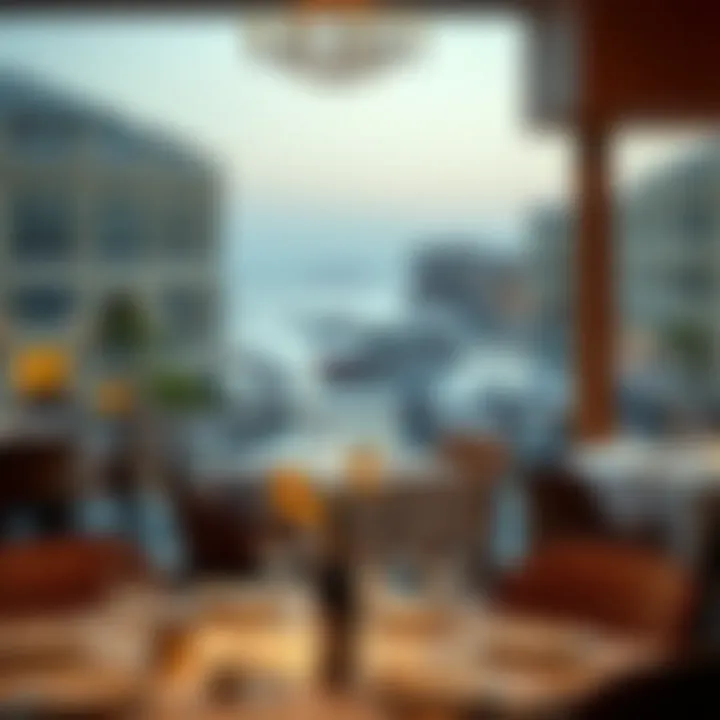 Elegant dining setup overlooking the waterways of Madinat Jumeirah
