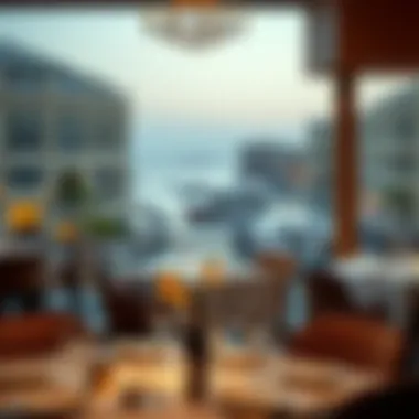 Elegant Dining Atmosphere Elegant dining setup overlooking the waterways of Madinat Jumeirah