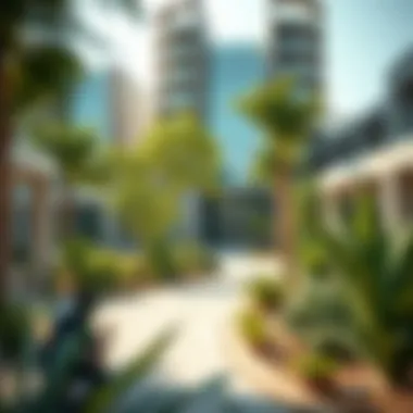 Eco-Friendly Green Spaces in Masdar City Green spaces and gardens within Masdar City promoting biodiversity