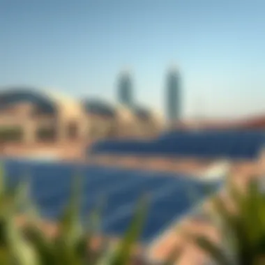 Sustainable Energy Solutions at Masdar City Solar panels integrated into the infrastructure of Masdar City