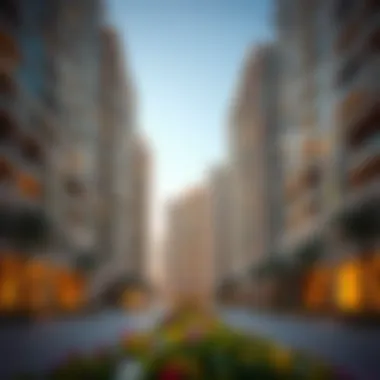 Modern residential buildings highlighting architectural design