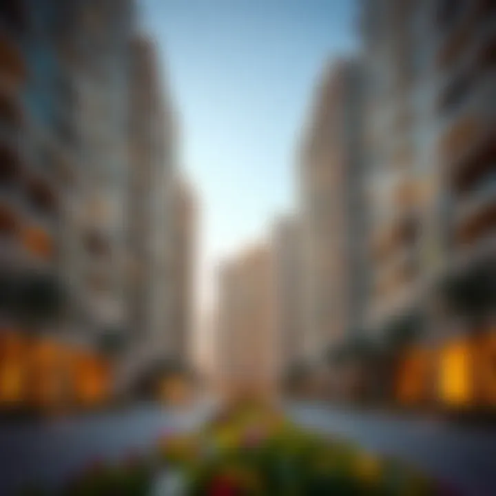 Modern residential buildings highlighting architectural design